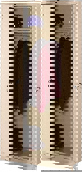 2 Shelf Wardrobe Storage Cabinet